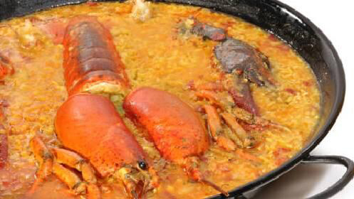 Arroz con Bugre para 2 personas con entrantes, postre y bebida
