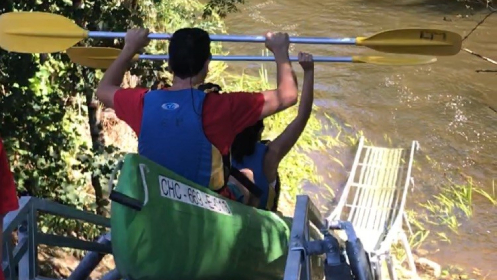 Descenso del Sella en canoa con rampa de lanzamiento