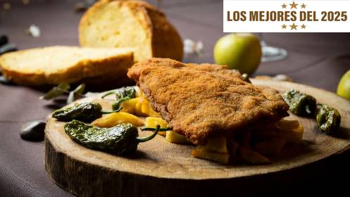 Delicioso menú con cachopo de la casa en La Casona de la Montaña