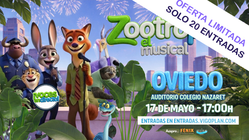 ¡No te pierdas el Musical Zootrópolis en Oviedo!